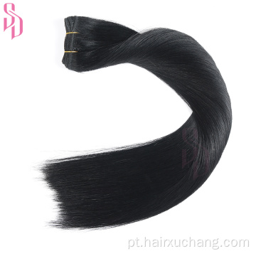 Pacotes de cabelo humano negro natural Brasileiro Brasil Extensão de trama de cabelo humano Remy Human Hair Weaves Bundle